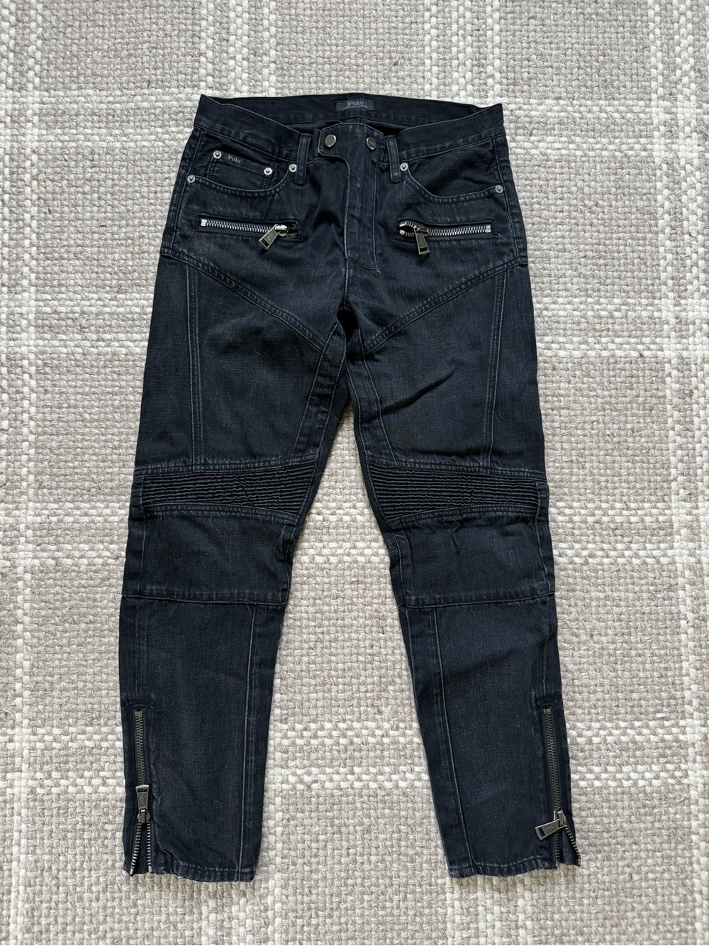 Polo Ralph Lauren zipper moto biker pants